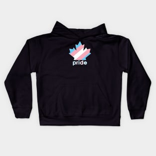 Trans Pride Maple Leaf Kids Hoodie